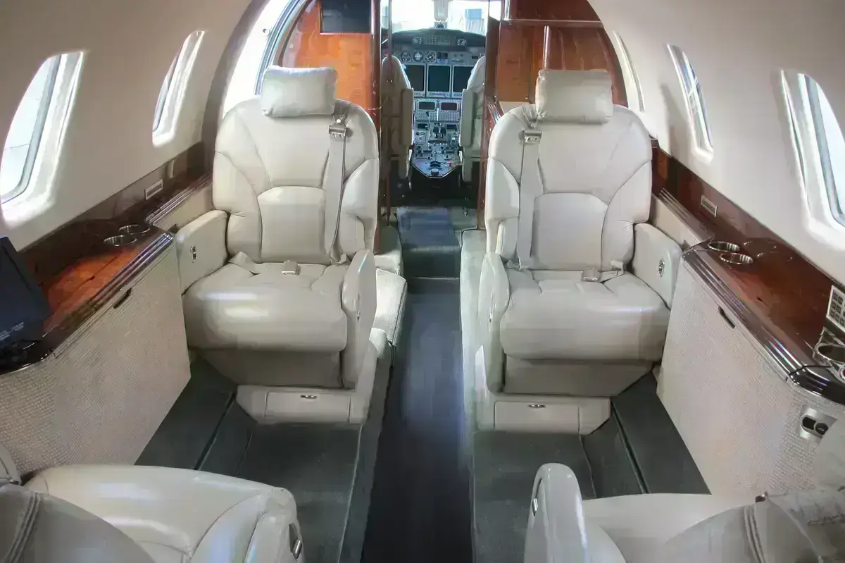 Cessna Citation X luxury cabin interior seating