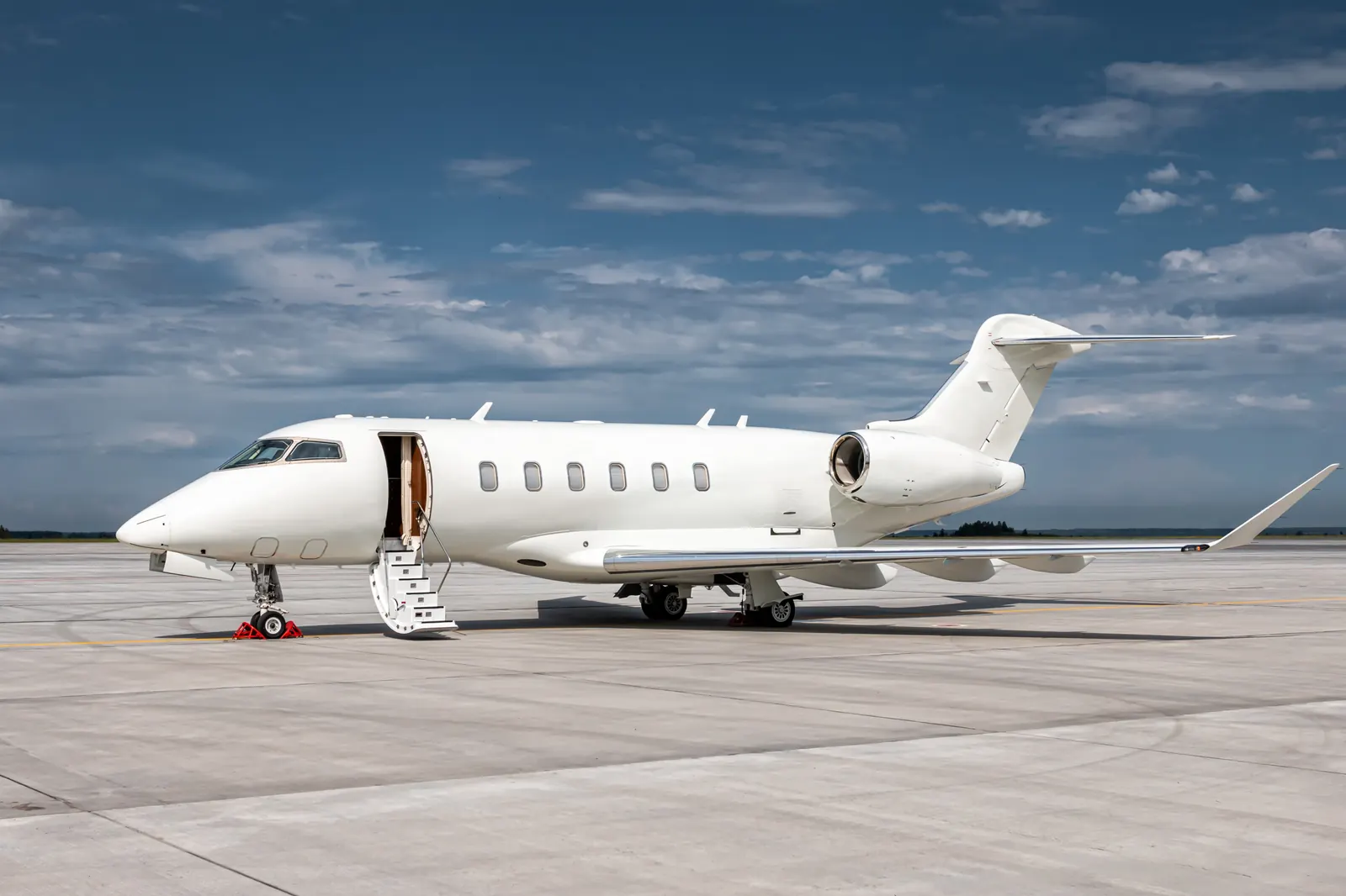 Private jet cabin prepared for an empty leg journey